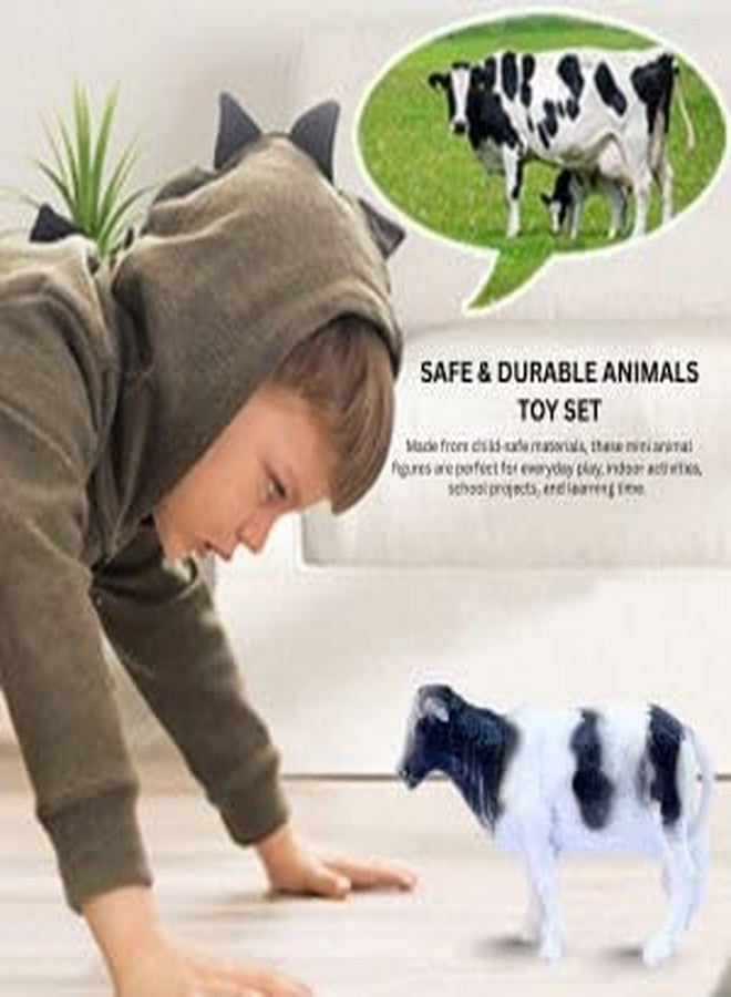 Mallexo مجموعة ألعاب حيوانات المزرعة المنزلية الواقعية من ماليكسو، 12 قطعة، للأطفال من عمر 3 سنوات فما فوق | مجسمات حيوانات الغابة البرية الصغيرة الجذابة، هدية عيد ميلاد للأولاد والبنات، تعليمية | قطع ديكور - Image 3